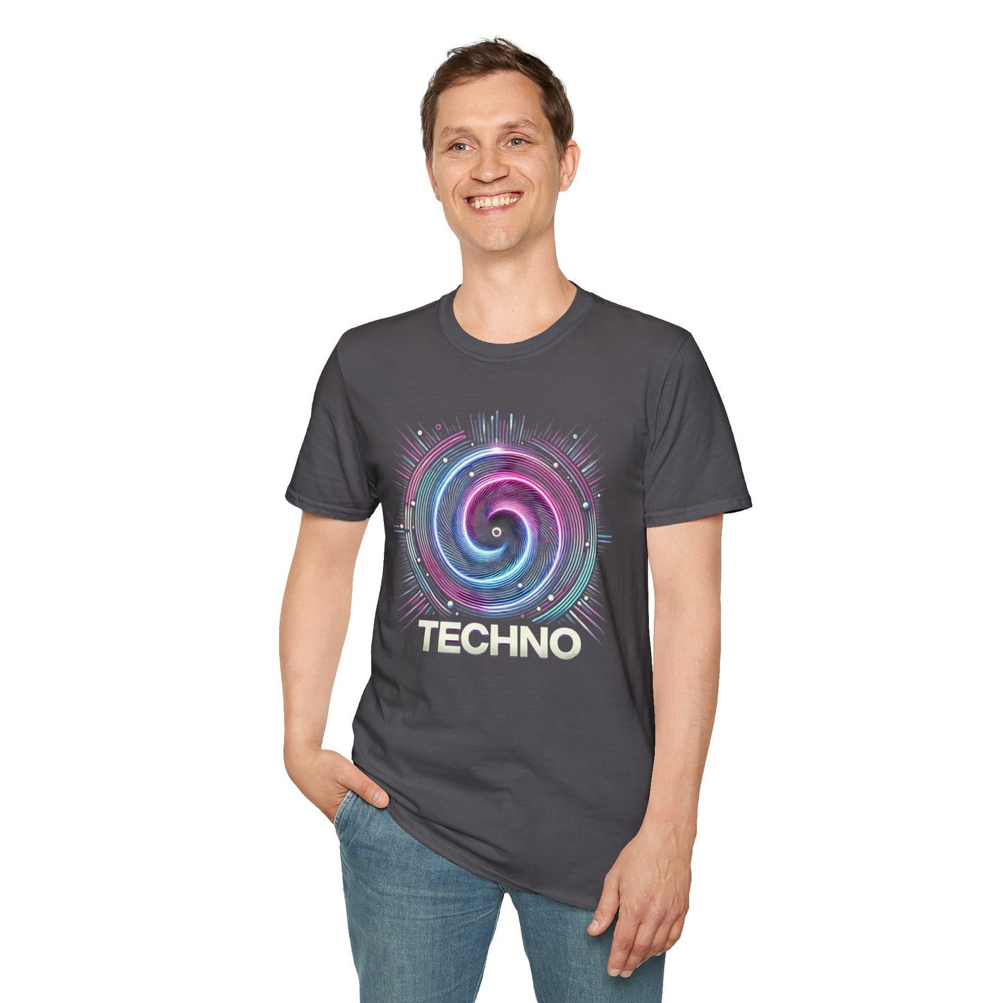 Techno-Unisex-Softstyle-T-Shirt – Design 2 