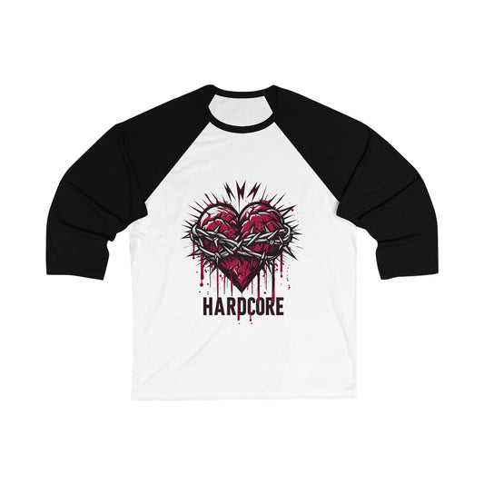 Hardcore Unisex 3\4 Sleeve Baseball Tee