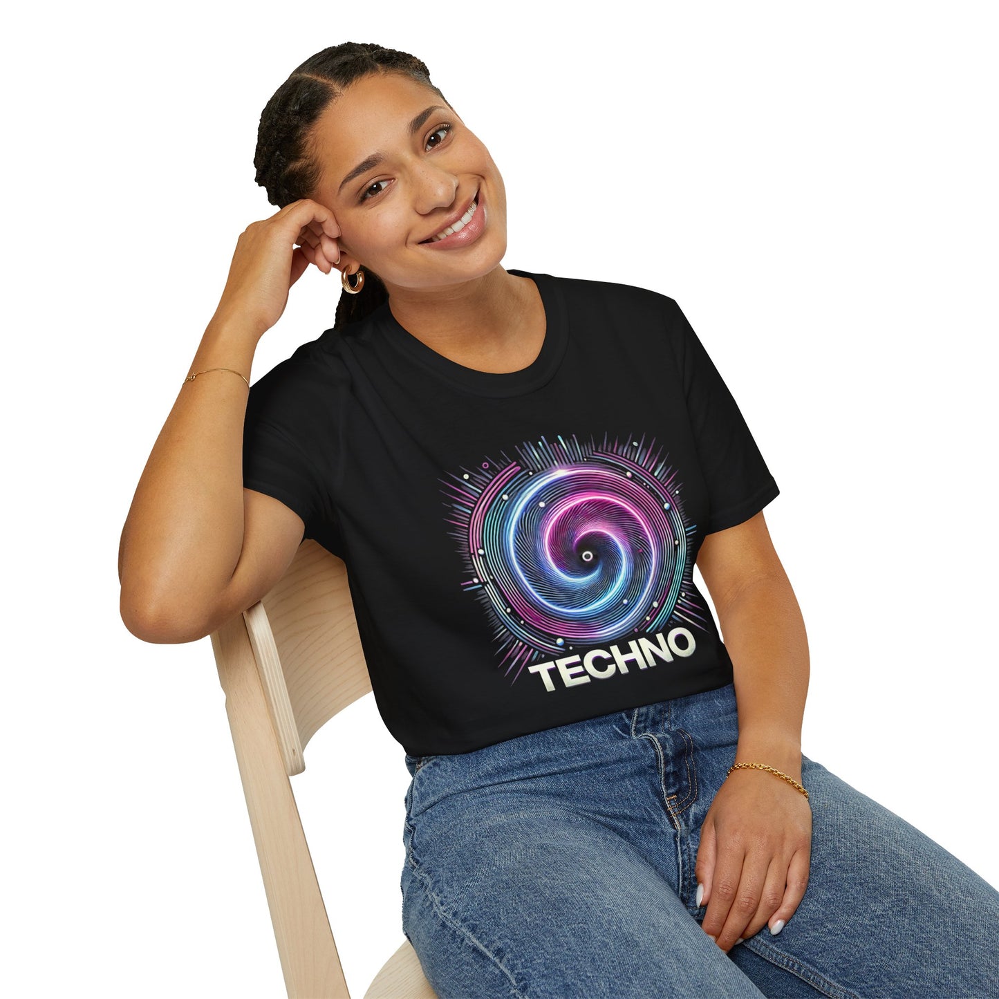 Techno-Unisex-Softstyle-T-Shirt – Design 2 